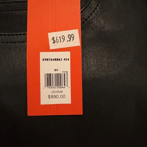 Beautiful Black Leather Women's Moto Pants - Picture 4 of 5